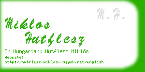 miklos hutflesz business card